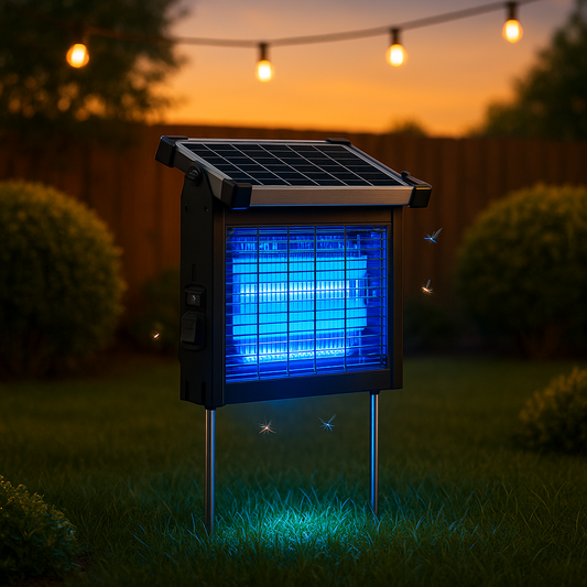 ZenZap™ Solar-Powered Waterproof Bug Zapper for Outdoor Mosquito & Insect Control
